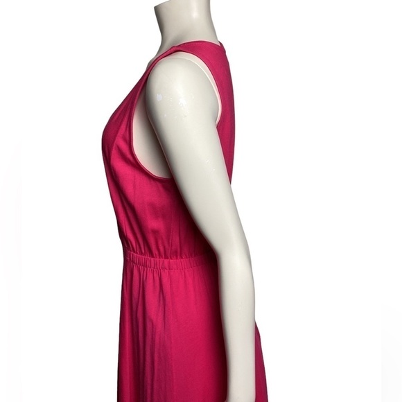 Esprit Women's Casual V Neck Sundress Aline Sleeveless Summer Midi Dress Medium - Picture 8 of 13